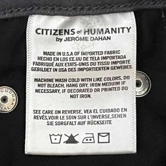Citizens of Humanity Rocket High Rise Skinny Jeans Refraction Metallic Black 26 - Picture 10 of 11